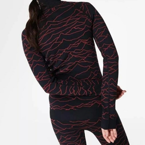 Sweaty Betty Seamless Ski Base Layer Set Leggings & Top Red Line Mountain✨ - Picture 4 of 5
